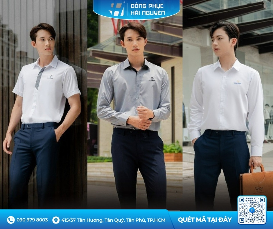 Áo sơ mi đồng phục cho nhân viên nam