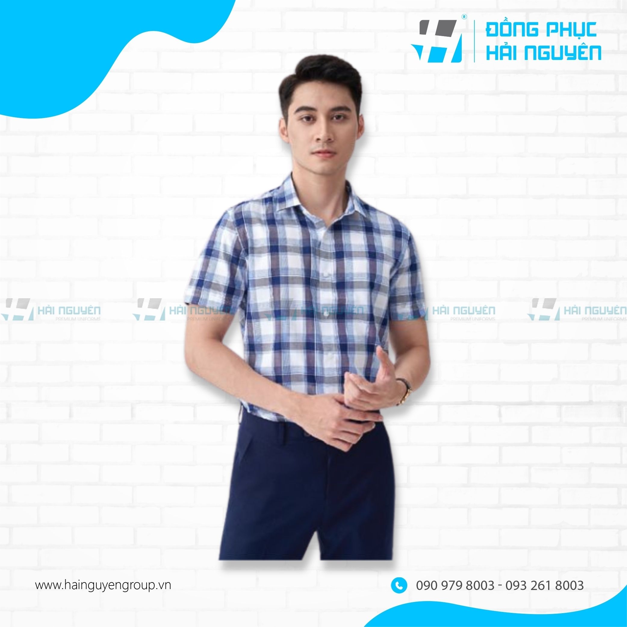 Áo sơ mi họa tiết cho nhân viên