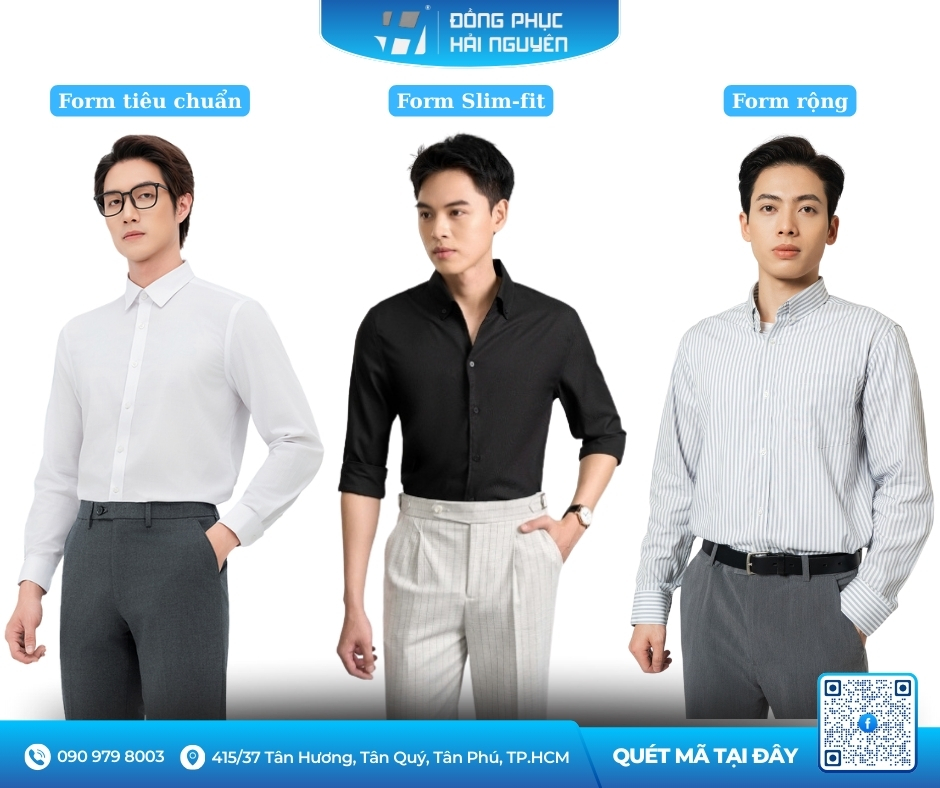 Đặt may sơ mi nam theo form dáng