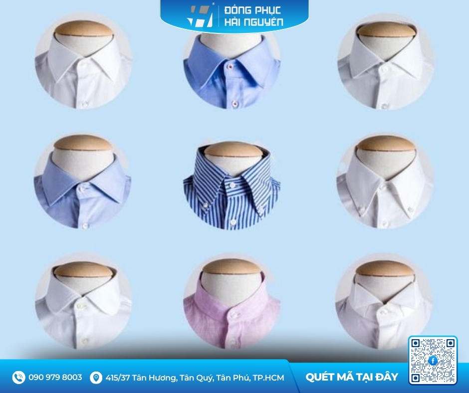 Những cổ áo sơ mi phổ biến