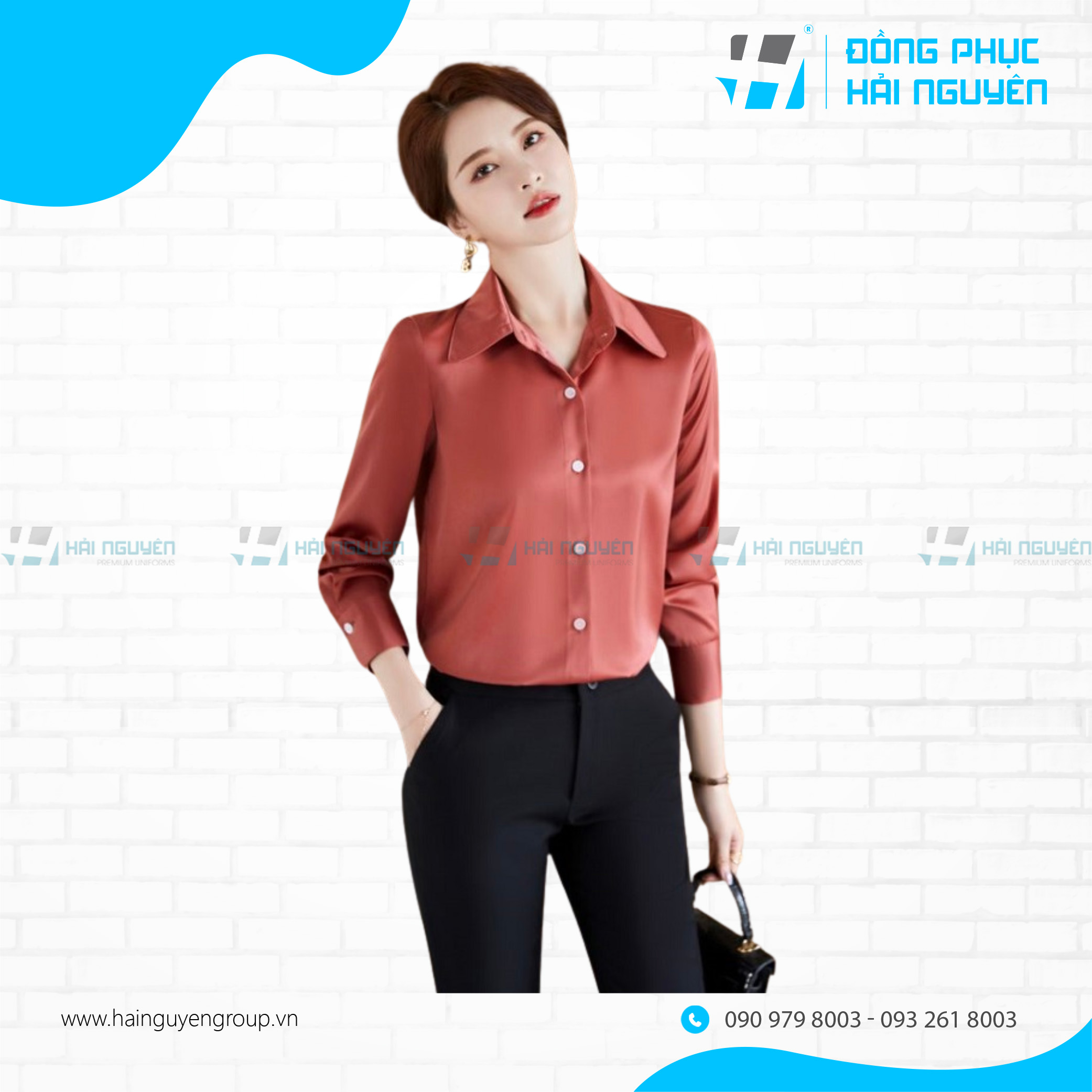 Xưởng may đồng phục áo sơ mi nữ giá rẻ tại TPHCM