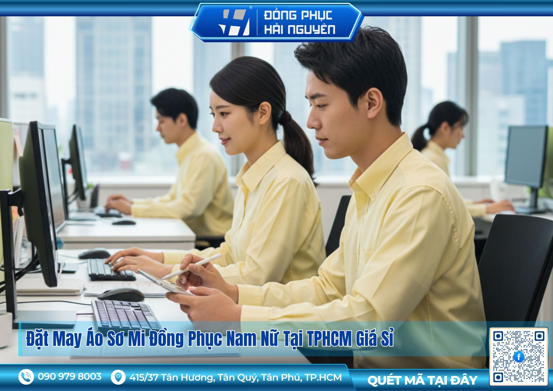 Đặt May Áo Sơ Mi Đồng Phục Nam Nữ Tại TPHCM Giá Sỉ