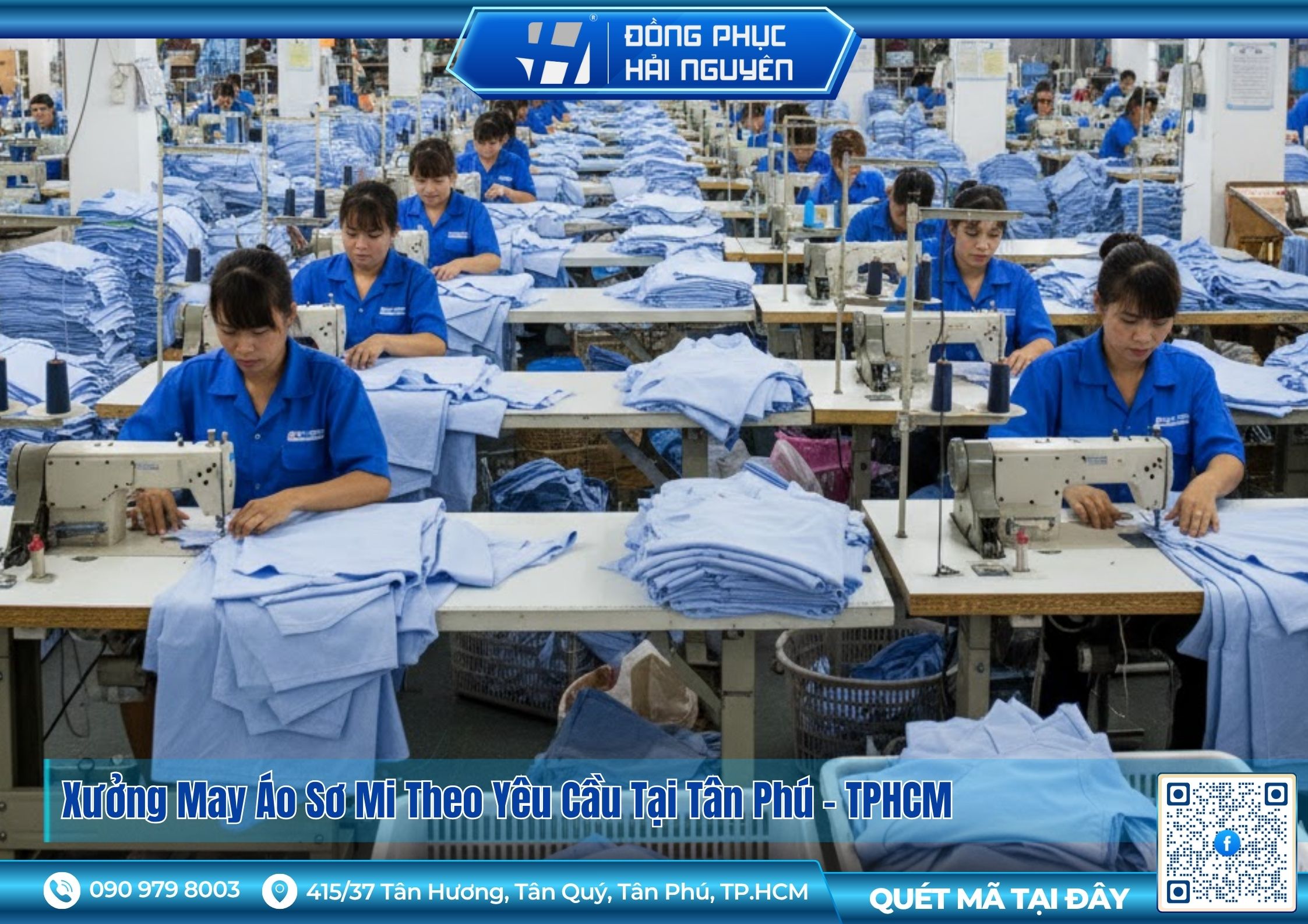 Xưởng May Áo Sơ Mi Theo Yêu Cầu Tại Tân Phú - TPHCM