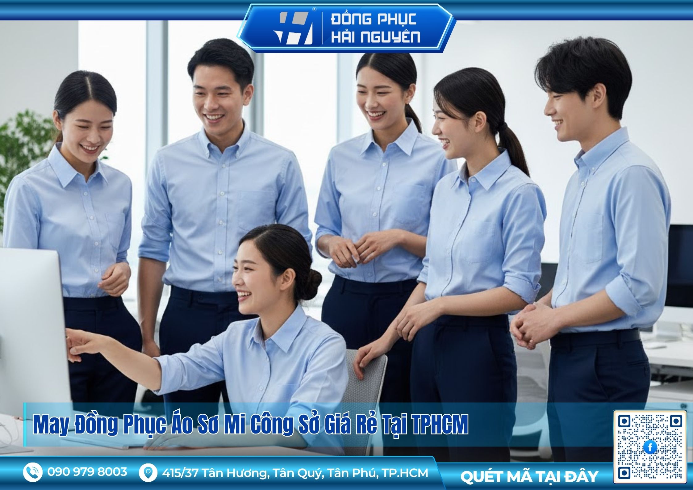 May Đồng Phục Áo Sơ Mi Công Sở Giá Rẻ Tại TPHCM