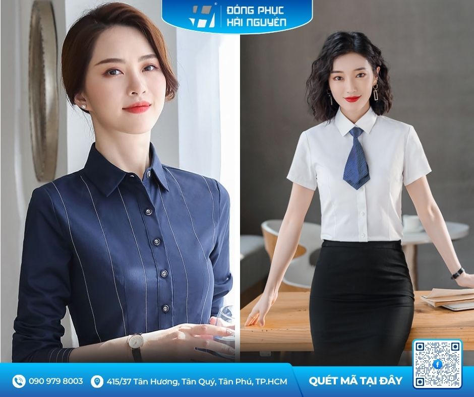 Mẫu áo sơ mi đồng phục công ty đẹp