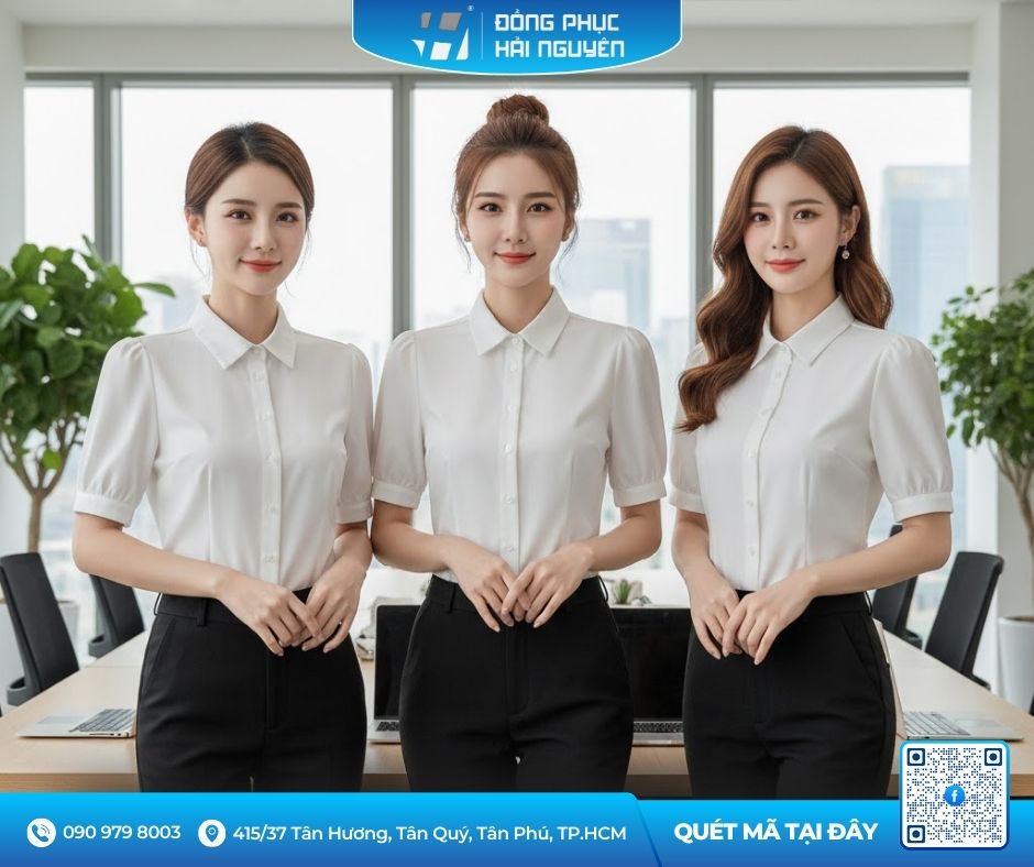Sơ Mi Nữ Tay Lỡ Phù Hợp Môi Trường Văn Phòng Dễ Dàng Sản Xuất Số Lượng Lớn