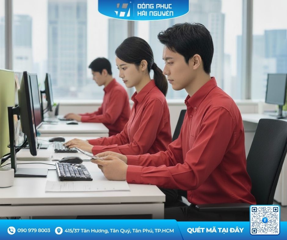 Áo sơ mi đỏ giúp team trở nên nổi bật hơn