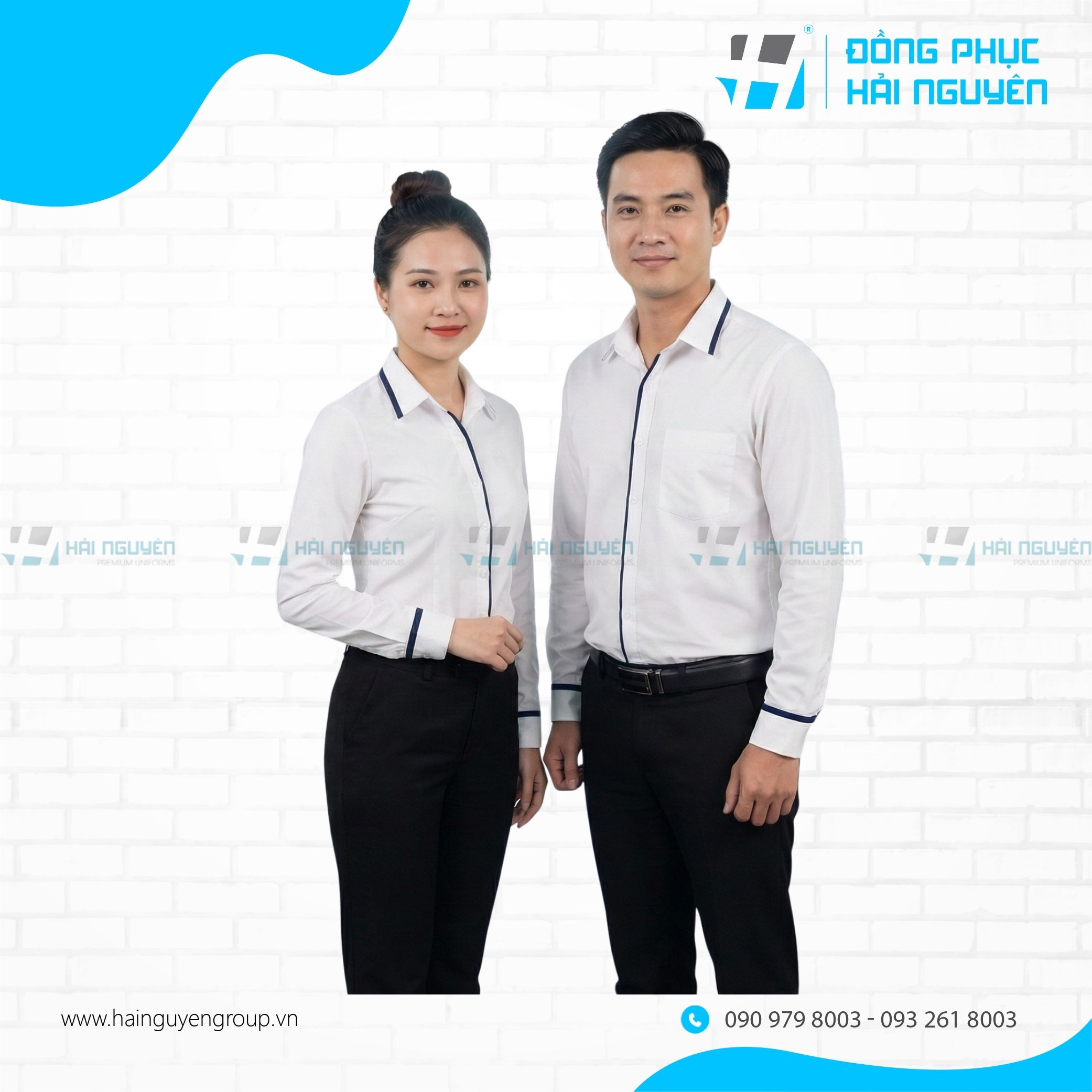 Áo sơ mi phối bo hoặc phối viền