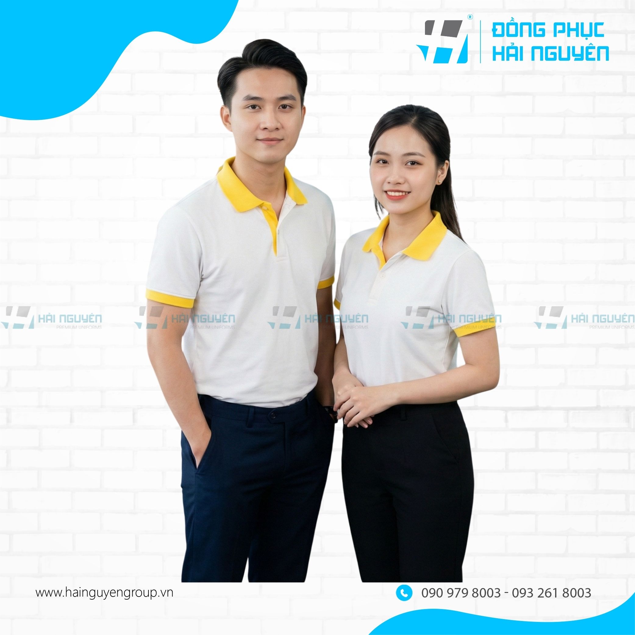 Áo thun polo phối viền màu