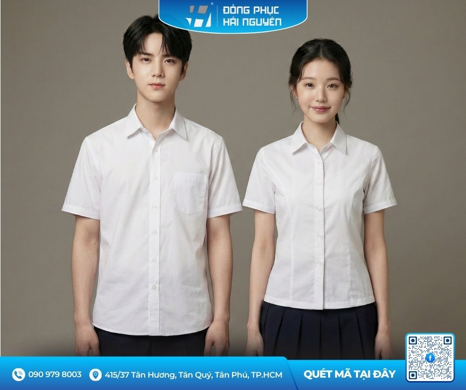 Mẫu Áo Sơ Mi Học Sinh OversizeSlim-fit
