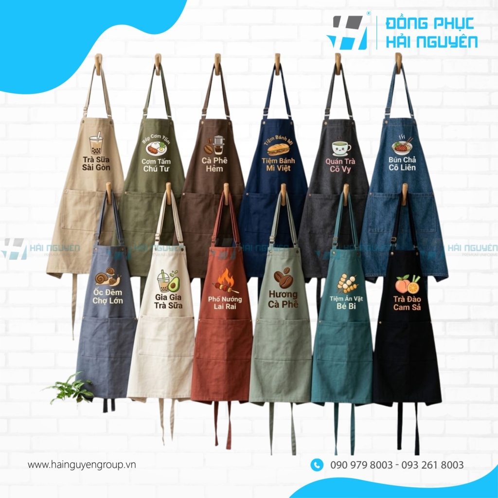 C&ocirc;ng Ty Hải Nguy&ecirc;n Cung Cấp Đa Dạng Mẫu Tạp Dề H&igrave;nh In Đẹp