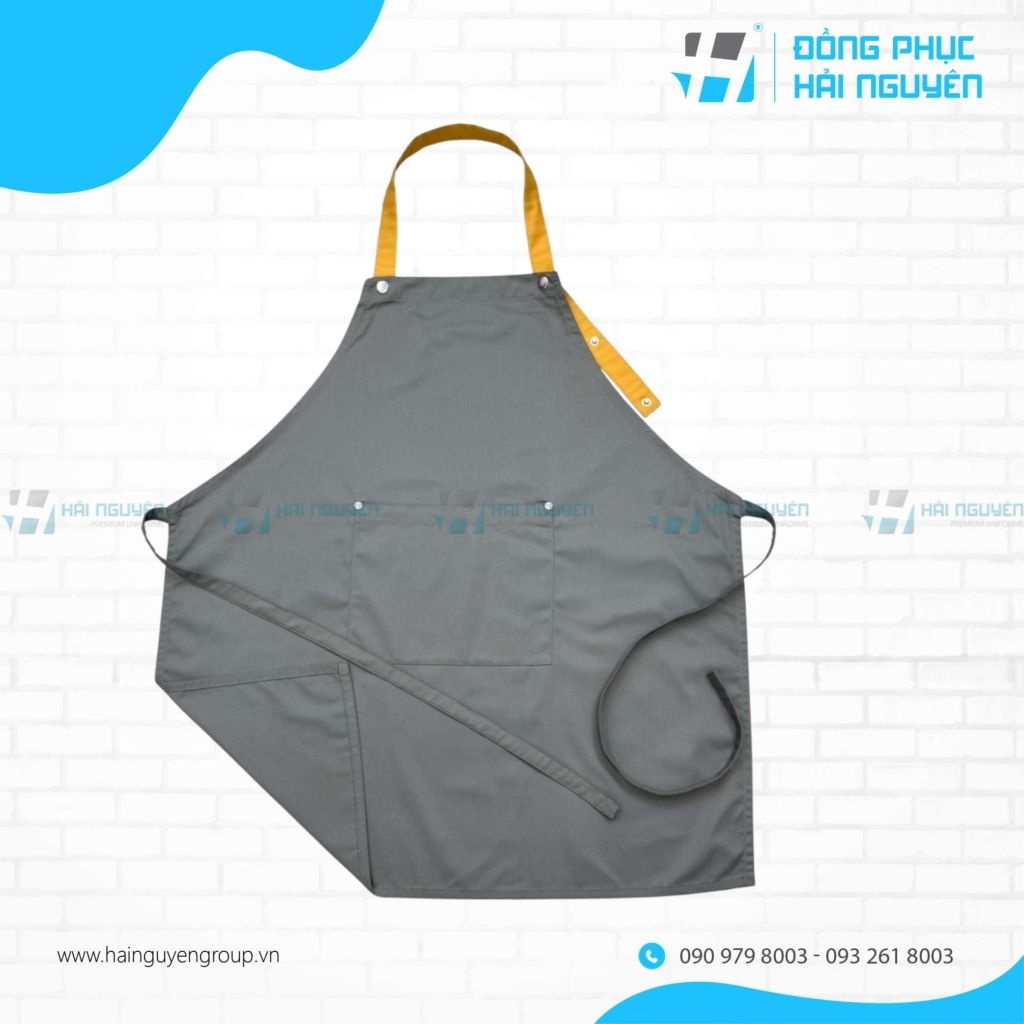 Tạp Dề M&agrave;u X&aacute;m D&acirc;y C&oacute; Thể Th&aacute;o Rời