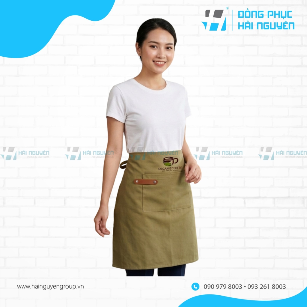 Tạp Dề Ngắn Đ&iacute;nh 1 Da