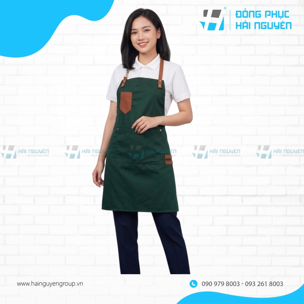 Tạp Dề Yếm Thiết Kế Đ&iacute;nh Th&ecirc;m Họa Tiết