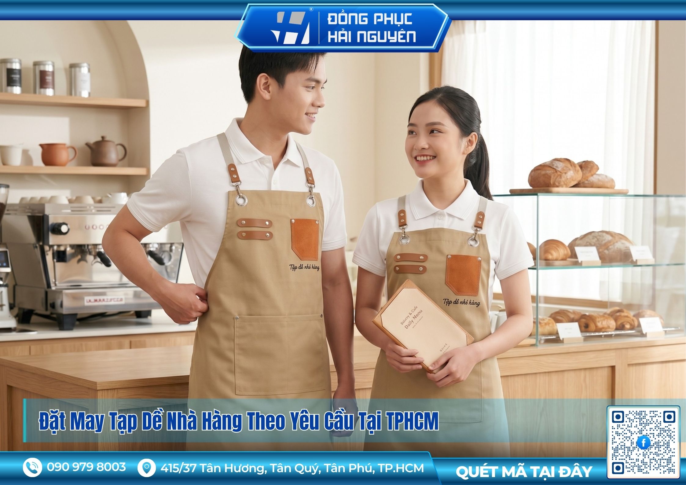 Đặt May Tạp Dề Nhà Hàng Theo Yêu Cầu Tại TPHCM
