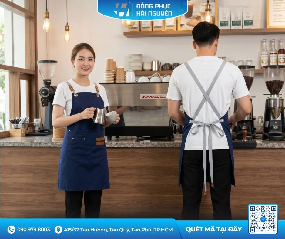 Địa Chỉ May Tạp Dề Qu&aacute;n C&agrave; Ph&ecirc; Theo Y&ecirc;u Cầu Tại TPHCM
