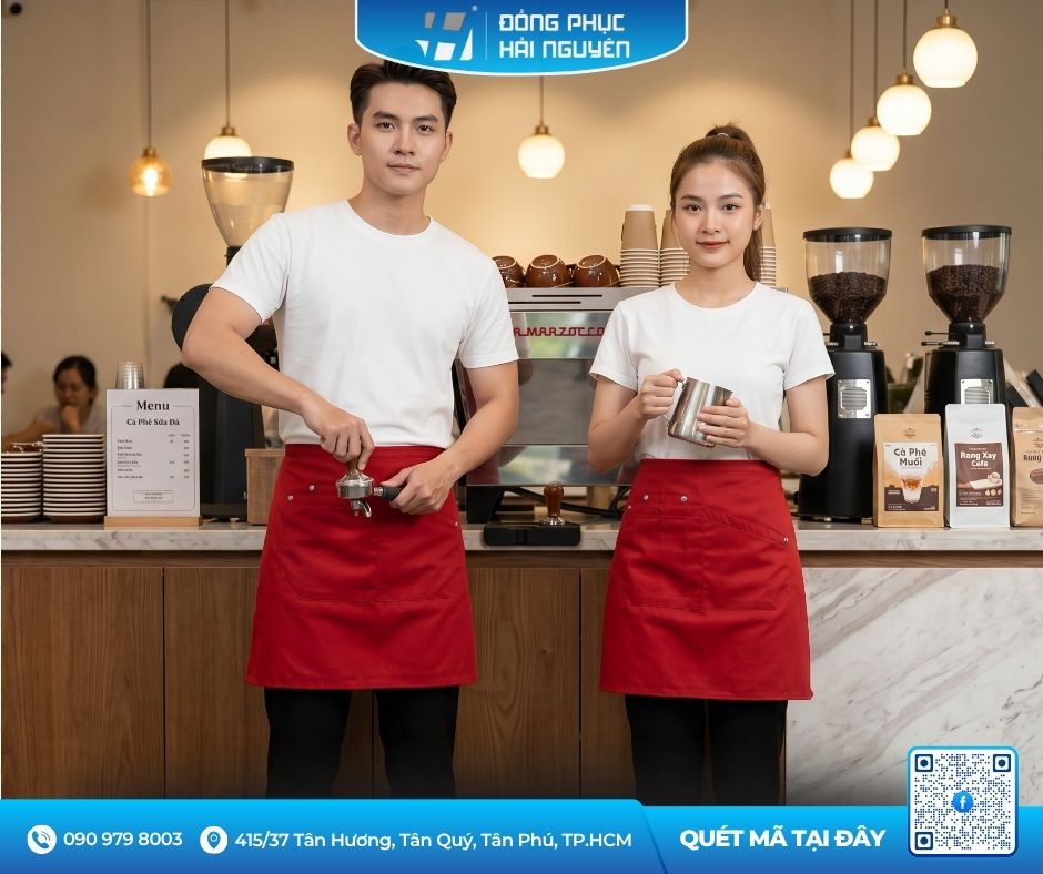 Kinh Nghiệm Đặt May Tạp Dề Qu&aacute;n C&agrave; Ph&ecirc; Gi&aacute; Tốt
