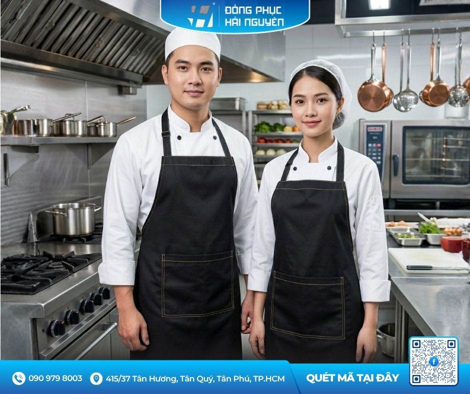 Tạp Dề Bếp Với Thiết Kế Đơn Giản Ph&ugrave; Hợp Nhiều M&ocirc;i Trường