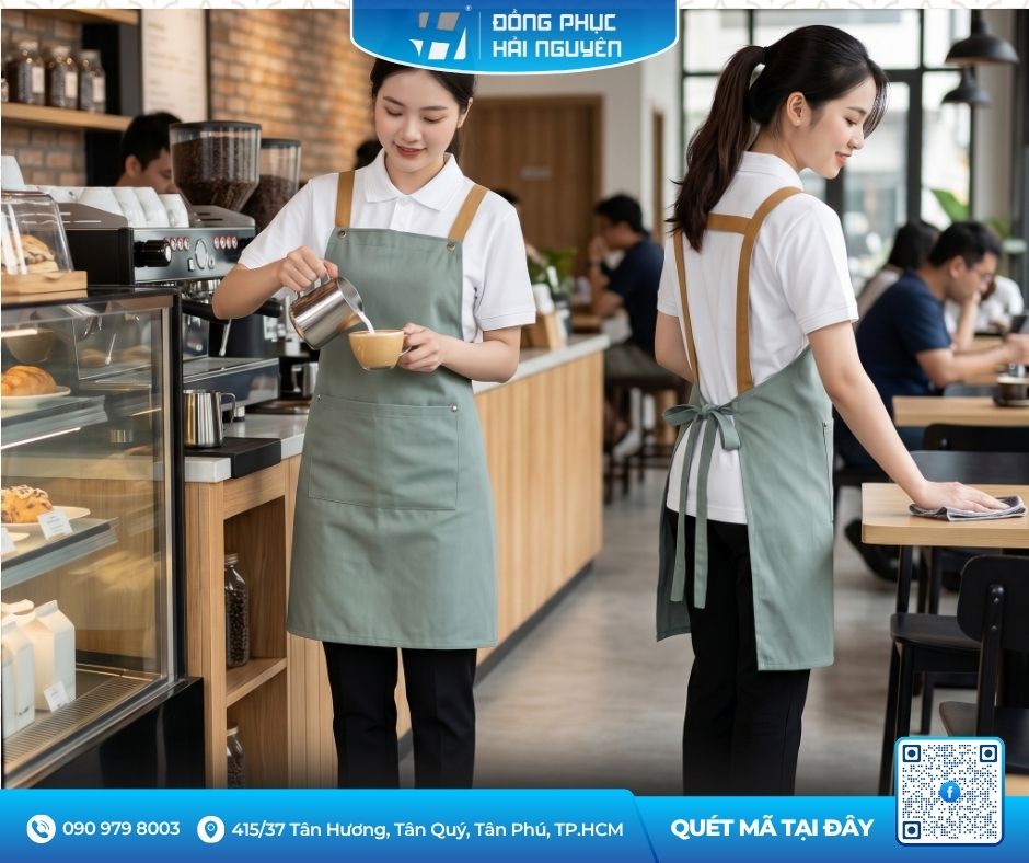 Tạp Dề Chữ H D&agrave;nh Cho Qu&aacute;n Cafe