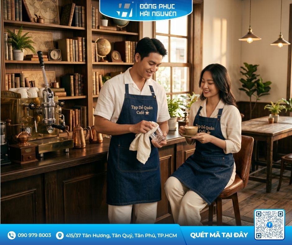Tạp Dề Vải Jean C&aacute; T&iacute;nh