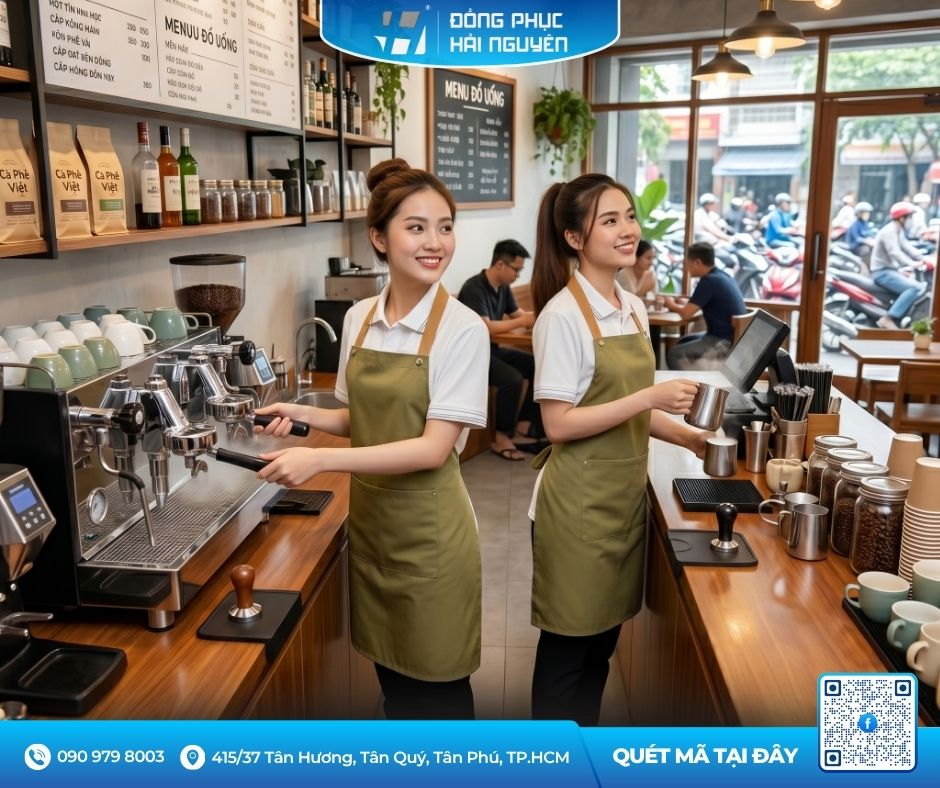 Tạp Dề Yếm 3 N&uacute;t Bấm
