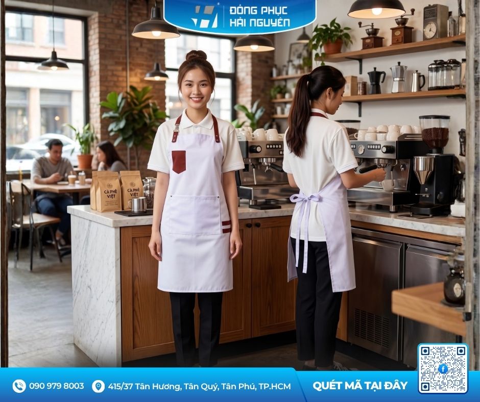 Xu Hướng Lựa Chọn Mẫu Tạp Dề Qu&aacute;n Cafe Hiện Nay