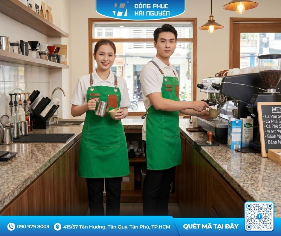 Xu Hướng Thiết Kế Tạp Dề Qu&aacute;n C&agrave; Ph&ecirc; Mới Nhất