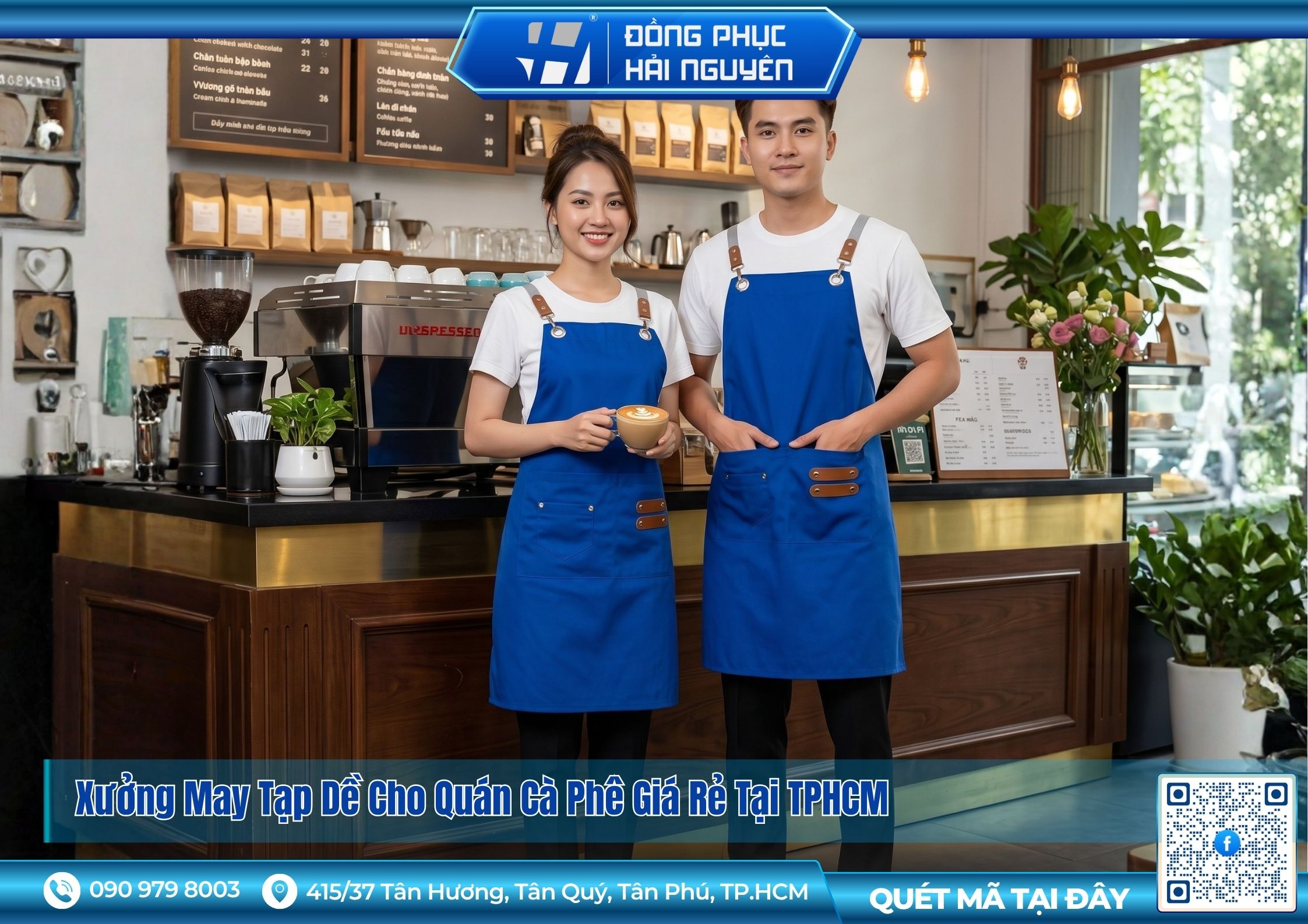 Xưởng May Tạp Dề Cho Quán Cà Phê Giá Rẻ Tại TPHCM