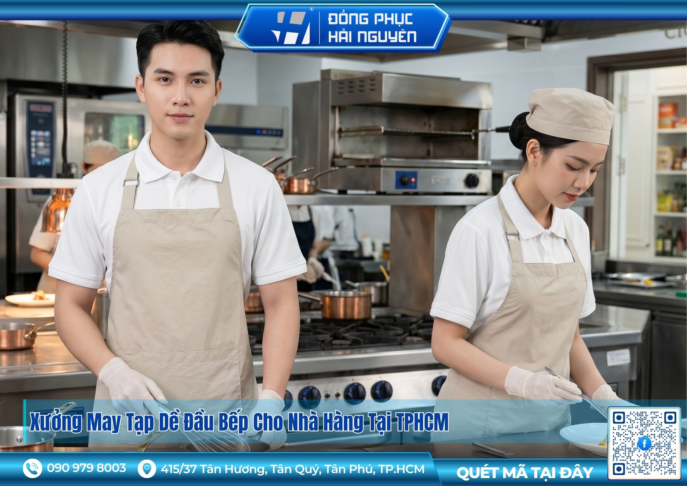 Xưởng May Tạp Dề Đầu Bếp Cho Nhà Hàng Tại TPHCM