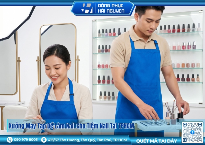 Xưởng May Tạp Dề Làm Nail Cho Tiệm Nail Tại TPHCM