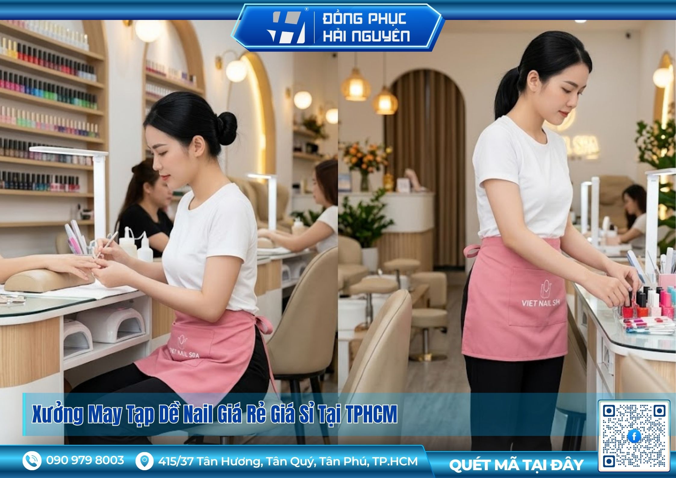 Xưởng May Tạp Dề Nail Giá Rẻ Giá Sỉ Tại TPHCM