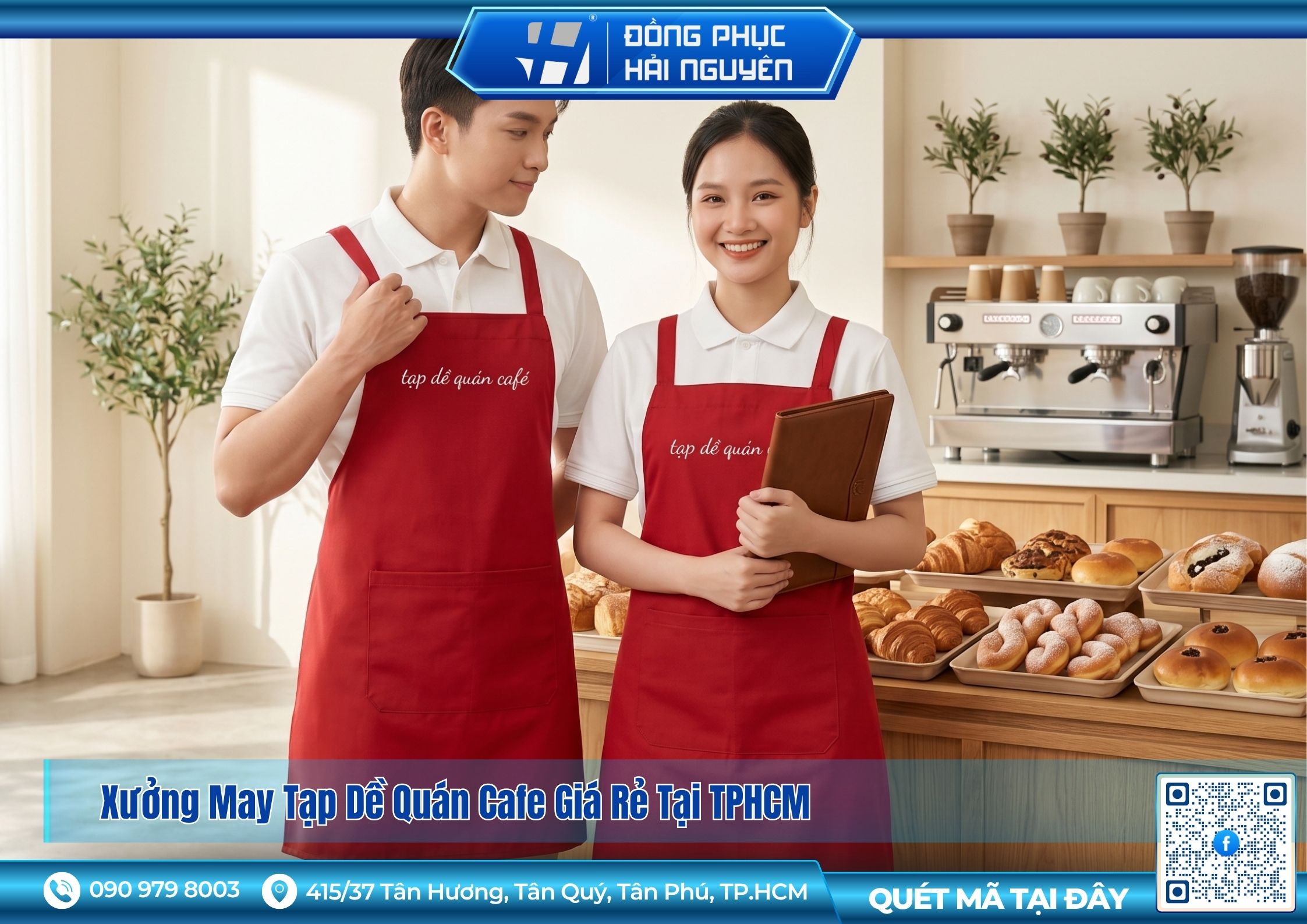 Xưởng May Tạp Dề Quán Cafe Giá Rẻ Tại TPHCM